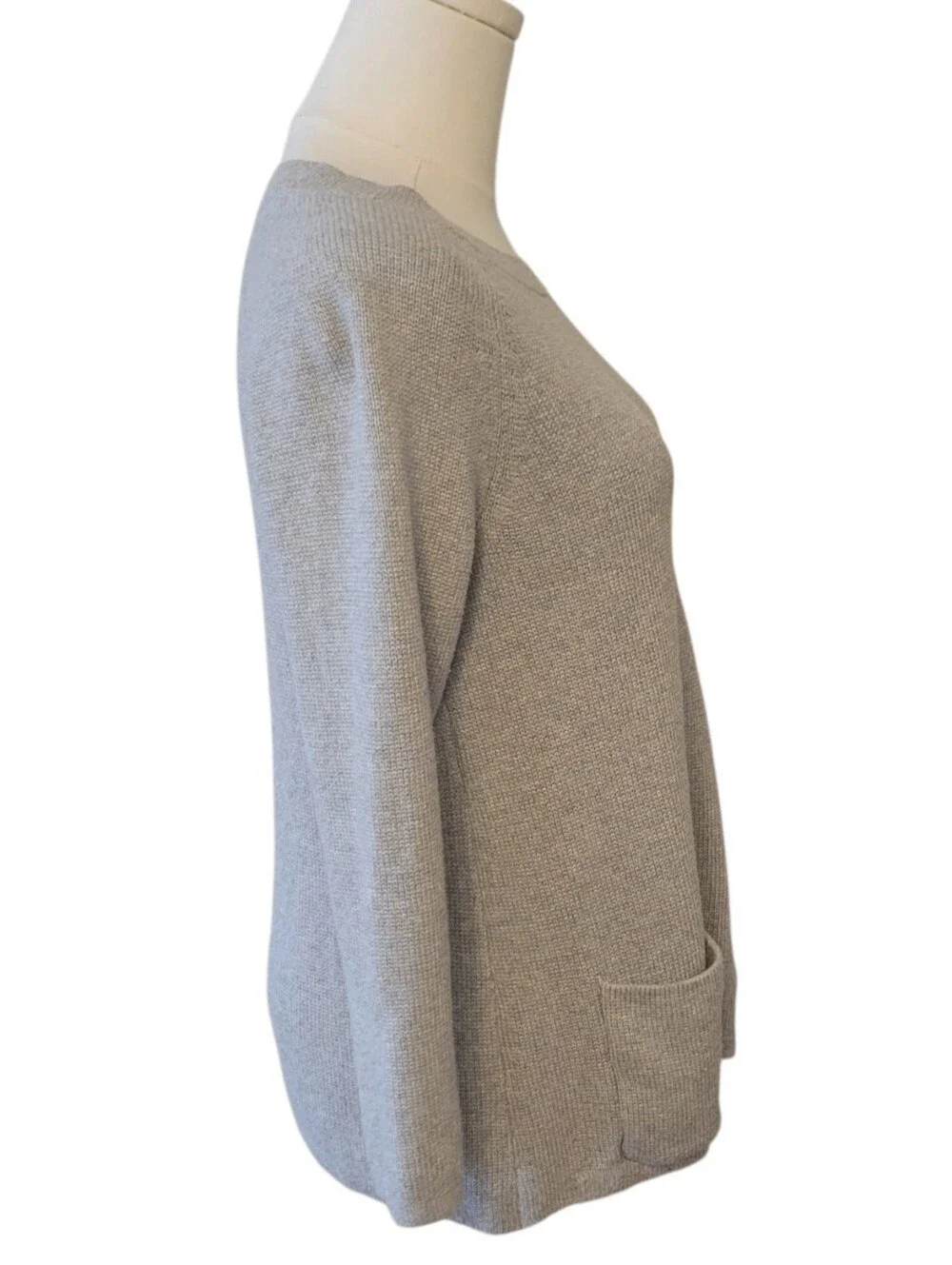 J. Jill Gray Knit Scoopneck Pullover Sweater Size‎ XS Petite